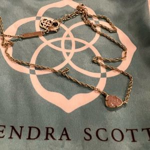Kendra Scott white druzy necklace